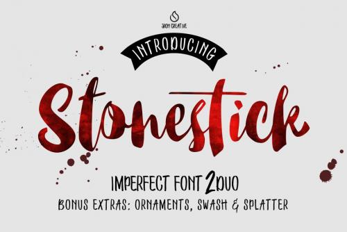 Stonestick Imperfect Script Font