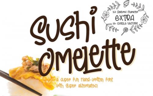 Sushi Omelette Fancy Font