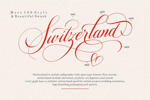 Switzerland Calligraphy Font