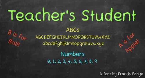 Teachers Student Font