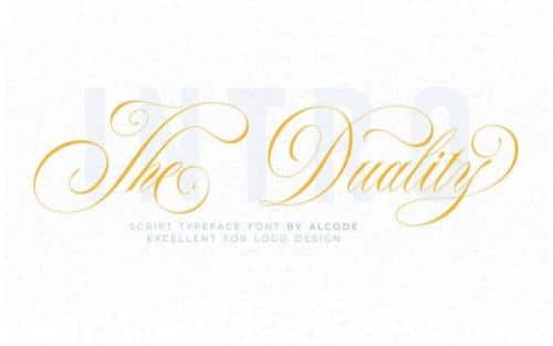 The Duality Calligraphy Font