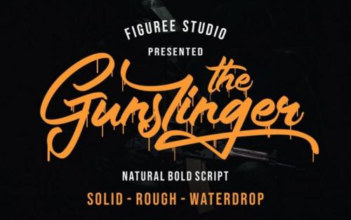 The Gunslinger Waterdrop Font
