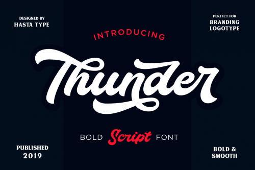 Thunder Bold Script Font