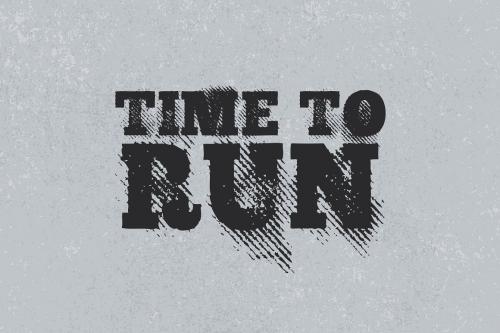 Time To Run – Gritty Halftone Font