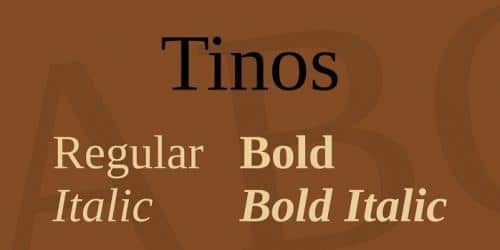 Tinos Serif Font Family