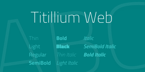 Titillium Web Font Family
