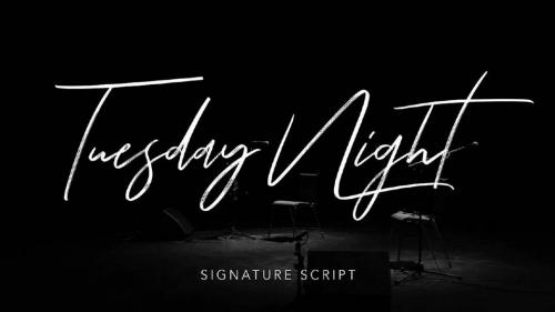 Tuesday Night Script Font