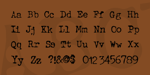Type Writter Font