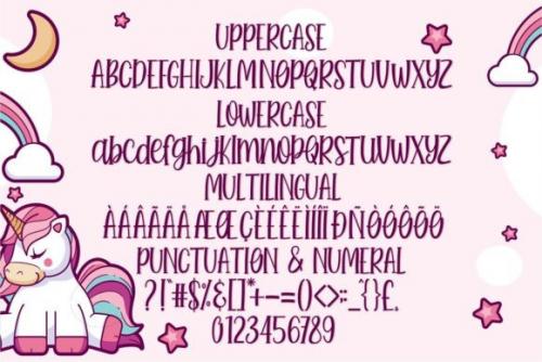 Unicorn Dancing Display Font