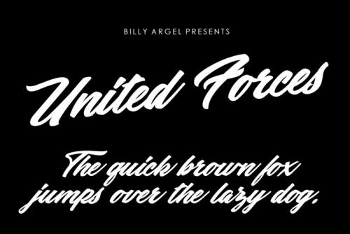 United Forces Script Font