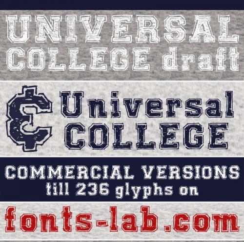 Universal College Draft Font