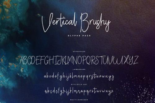 Vertical Brushy Font