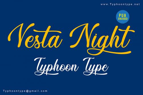 Vesta Night Calligraphy Font