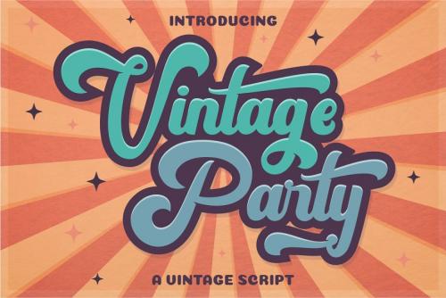 Vintage Party Bold Script Font