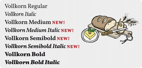 Vollkorn Serif Font Family