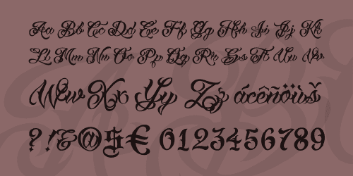Vtc Tattoo Script Two Font