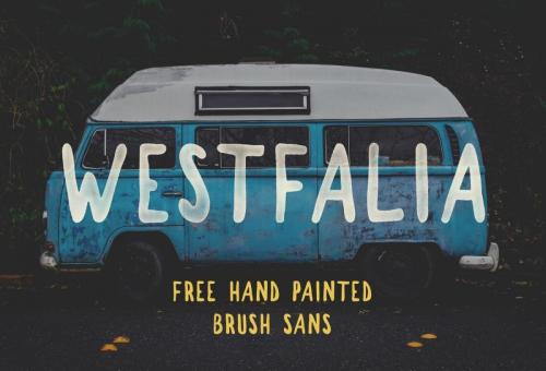 Westfalia Brush Font