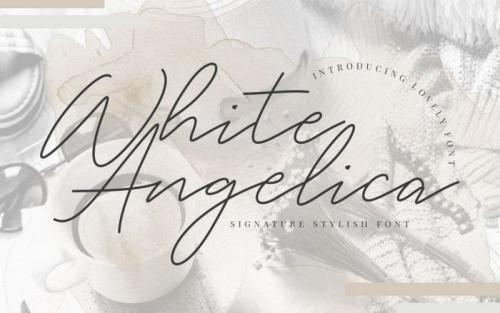 White Angelica Handwritten Font