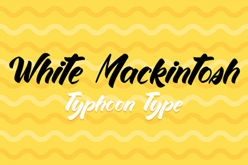 White Mackintosh Brush Font