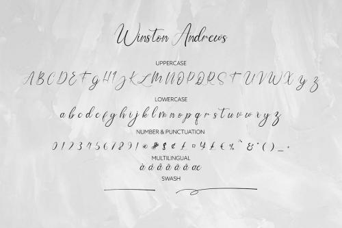 Winston Andrews Calligraphy Font