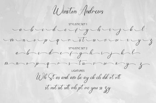 Winston Andrews Calligraphy Font