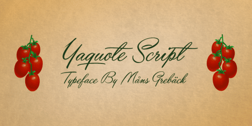 Yaquote Script Font