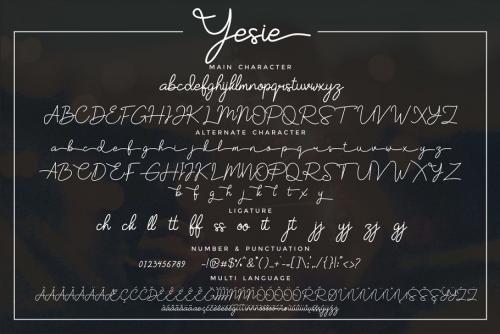 Yesie Script Font